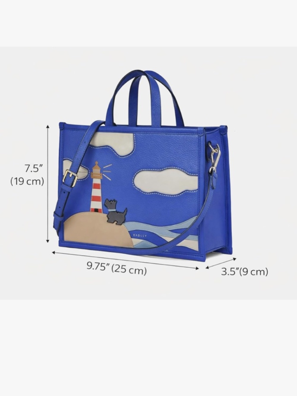 NWT Radley London Shore Thing Small Blue Leather Satchel🌞☀️🌅 - Picture 4 of 16